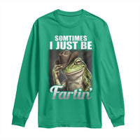 Funny Sometimes I Just Be Fartin Cowboy Frog Long Sleeve Shirt - Wonder Print Shop