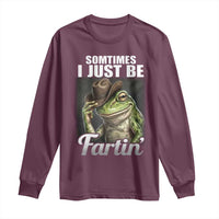 Funny Sometimes I Just Be Fartin Cowboy Frog Long Sleeve Shirt - Wonder Print Shop