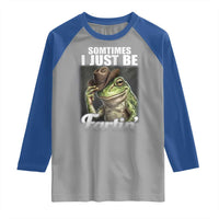 Funny Sometimes I Just Be Fartin Cowboy Frog Raglan Shirt - Wonder Print Shop