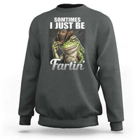 Funny Sometimes I Just Be Fartin Cowboy Frog Sweatshirt - Wonder Print Shop
