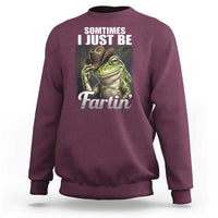 Funny Sometimes I Just Be Fartin Cowboy Frog Sweatshirt - Wonder Print Shop