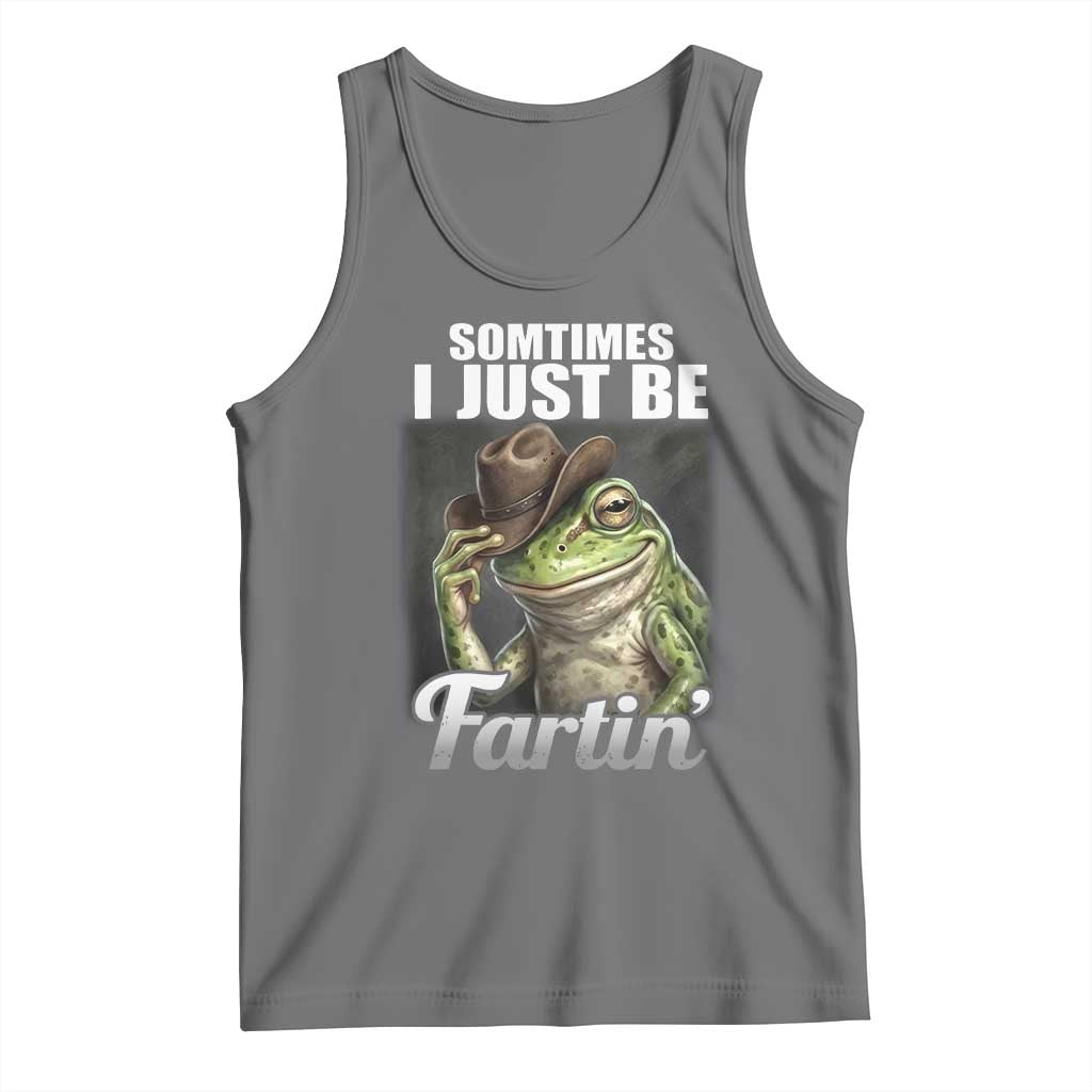 Funny Sometimes I Just Be Fartin Cowboy Frog Tank Top - Wonder Print Shop