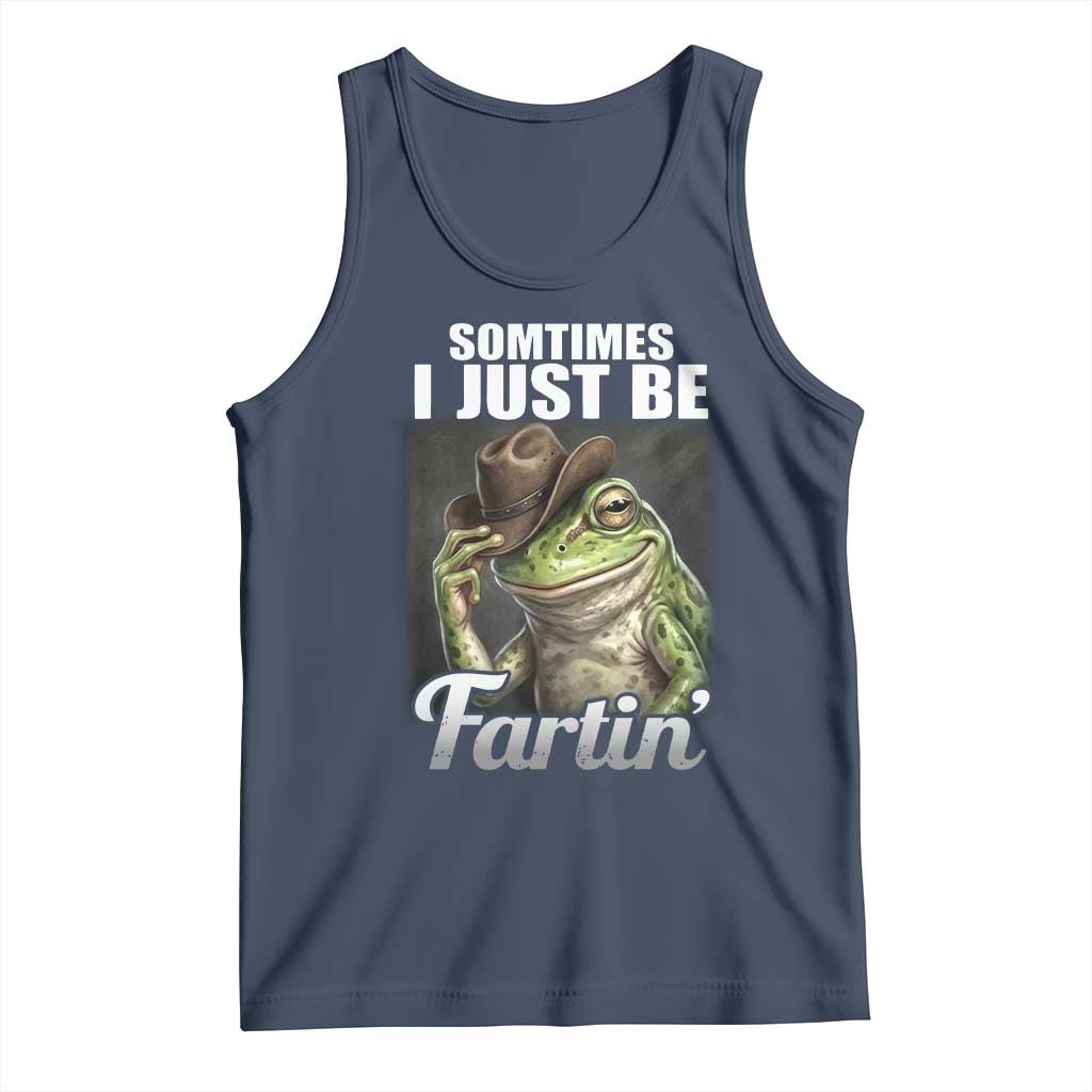 Funny Sometimes I Just Be Fartin Cowboy Frog Tank Top - Wonder Print Shop