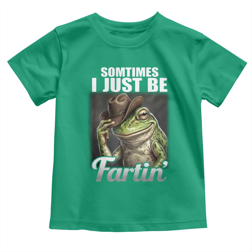 Funny Sometimes I Just Be Fartin Cowboy Frog Toddler T Shirt - Wonder Print Shop
