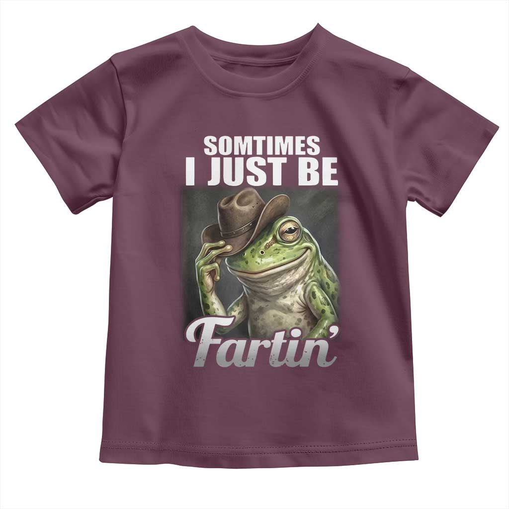 Funny Sometimes I Just Be Fartin Cowboy Frog Toddler T Shirt - Wonder Print Shop