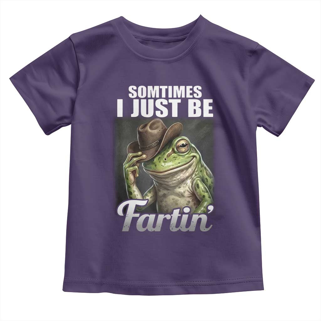 Funny Sometimes I Just Be Fartin Cowboy Frog Toddler T Shirt - Wonder Print Shop