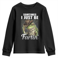Funny Sometimes I Just Be Fartin Cowboy Frog Youth Sweatshirt - Wonder Print Shop