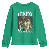 Funny Sometimes I Just Be Fartin Cowboy Frog Youth Sweatshirt - Wonder Print Shop
