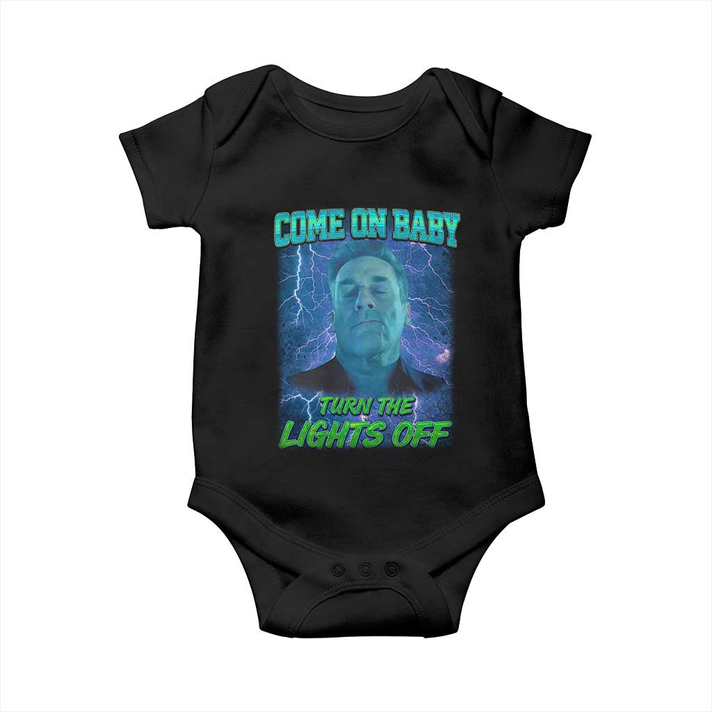 Funny Come On Baby Turn The Lights Off Baby Onesie Dance Club Meme - Wonder Print Shop