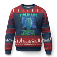 Funny Come On Baby Turn The Lights Off Ugly Christmas Sweater Dance Club Meme - Wonder Print Shop
