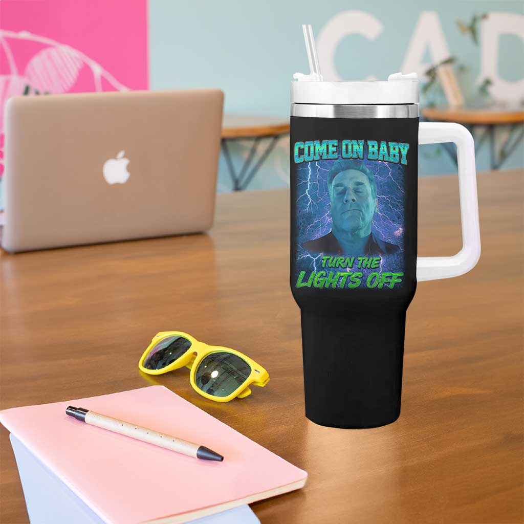 Funny Come On Baby Turn The Lights Off Tumbler With Handle Dance Club Meme - Wonder Print Shop