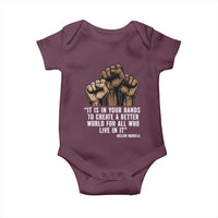Nelson Mandela Baby Onesie It Is In Your Hands To Create A Better World For All Who Live In It