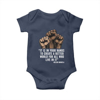 Nelson Mandela Baby Onesie It Is In Your Hands To Create A Better World For All Who Live In It