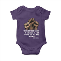 Nelson Mandela Baby Onesie It Is In Your Hands To Create A Better World For All Who Live In It