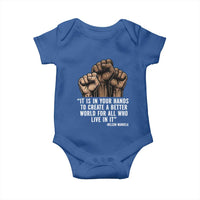 Nelson Mandela Baby Onesie It Is In Your Hands To Create A Better World For All Who Live In It