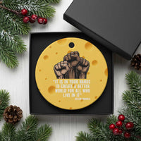 Nelson Mandela Ceramic Ornament It Is In Your Hands To Create A Better World For All Who Live In It