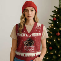 Nelson Mandela V-Neck Knit Sweater Vest It Is In Your Hands To Create A Better World For All Who Live In It