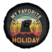 Funny Groundhog Day Spare Tire Cover My Favorite Holiday Retro Vintage Woodchuck - Wonder Print Shop