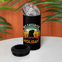 Funny Groundhog Day 4 in 1 Can Cooler Tumbler My Favorite Holiday Retro Vintage Woodchuck - Wonder Print Shop