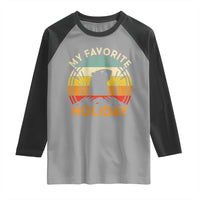 Funny Groundhog Day Raglan Shirt My Favorite Holiday Retro Vintage Woodchuck - Wonder Print Shop