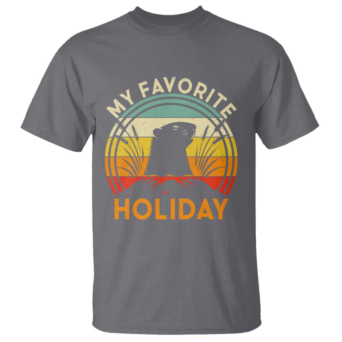 Funny Groundhog Day T Shirt My Favorite Holiday Retro Vintage Woodchuck - Wonder Print Shop
