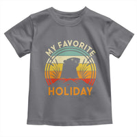 Funny Groundhog Day Toddler T Shirt My Favorite Holiday Retro Vintage Woodchuck - Wonder Print Shop