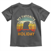 Funny Groundhog Day Toddler T Shirt My Favorite Holiday Retro Vintage Woodchuck - Wonder Print Shop