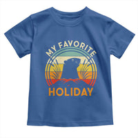 Funny Groundhog Day Toddler T Shirt My Favorite Holiday Retro Vintage Woodchuck - Wonder Print Shop