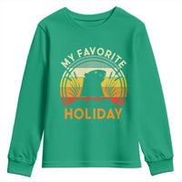 Funny Groundhog Day Youth Sweatshirt My Favorite Holiday Retro Vintage Woodchuck - Wonder Print Shop
