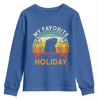 Funny Groundhog Day Youth Sweatshirt My Favorite Holiday Retro Vintage Woodchuck - Wonder Print Shop