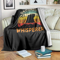 Funny Groundhog Whisperer Throw Blanket Retro Vintage Woodchuck Lover - Wonder Print Shop