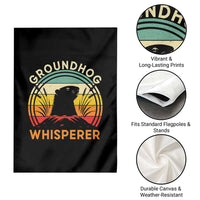 Funny Groundhog Whisperer Garden Flag Retro Vintage Woodchuck Lover - Wonder Print Shop