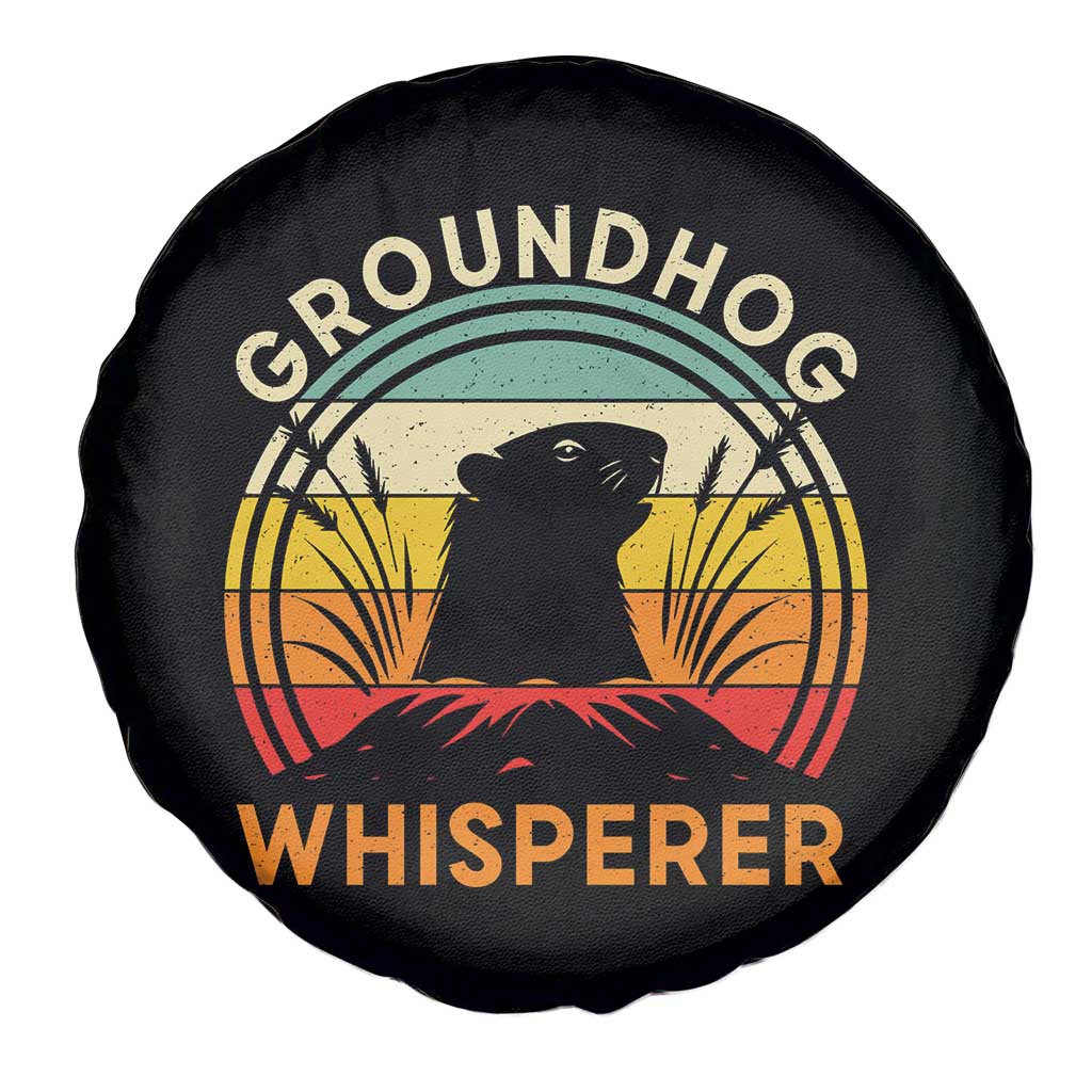 Funny Groundhog Whisperer Spare Tire Cover Retro Vintage Woodchuck Lover - Wonder Print Shop