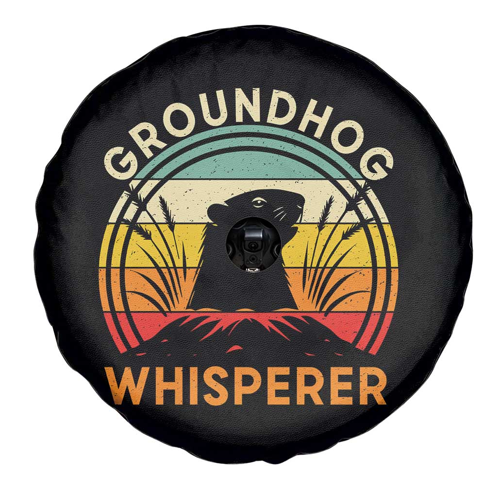 Funny Groundhog Whisperer Spare Tire Cover Retro Vintage Woodchuck Lover - Wonder Print Shop