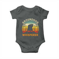 Funny Groundhog Whisperer Baby Onesie Retro Vintage Woodchuck Lover - Wonder Print Shop
