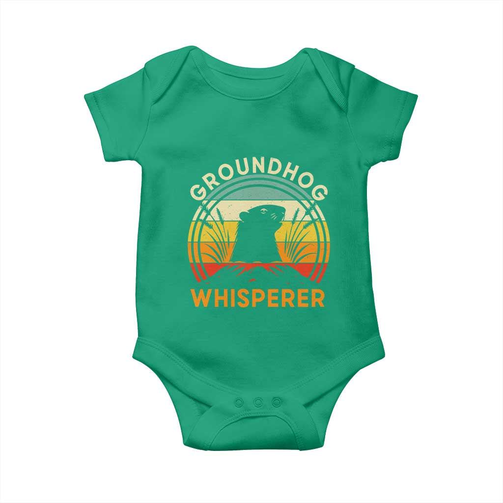 Funny Groundhog Whisperer Baby Onesie Retro Vintage Woodchuck Lover - Wonder Print Shop