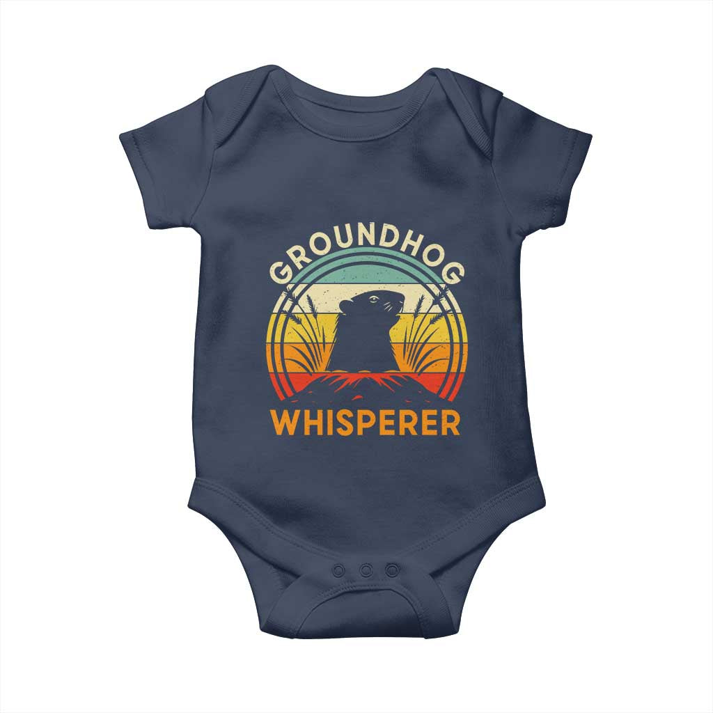 Funny Groundhog Whisperer Baby Onesie Retro Vintage Woodchuck Lover - Wonder Print Shop