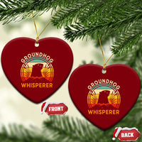Funny Groundhog Whisperer Ceramic Ornament Retro Vintage Woodchuck Lover - Wonder Print Shop