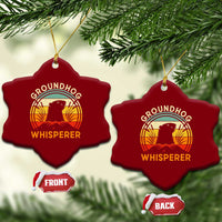 Funny Groundhog Whisperer Ceramic Ornament Retro Vintage Woodchuck Lover - Wonder Print Shop