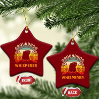 Funny Groundhog Whisperer Ceramic Ornament Retro Vintage Woodchuck Lover - Wonder Print Shop