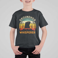 Funny Groundhog Whisperer T Shirt For Kid Retro Vintage Woodchuck Lover - Wonder Print Shop