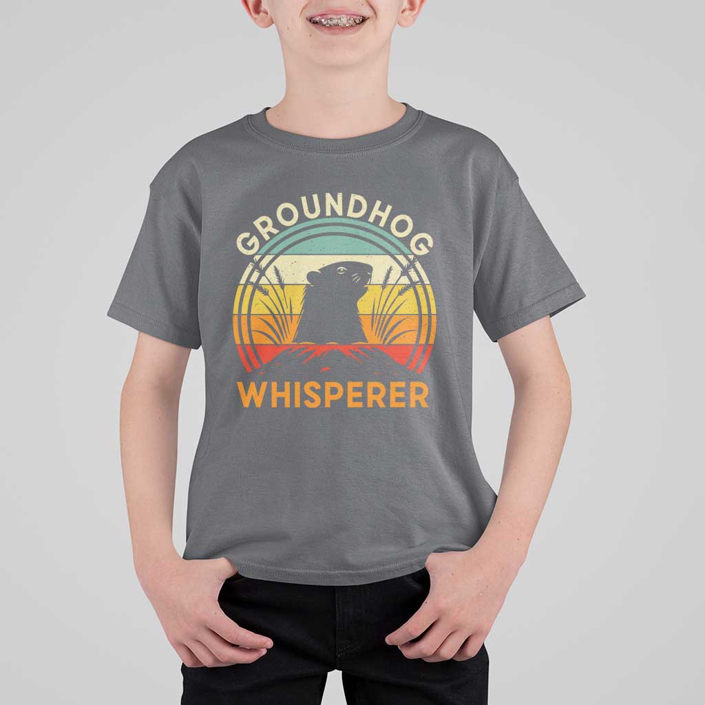 Funny Groundhog Whisperer T Shirt For Kid Retro Vintage Woodchuck Lover - Wonder Print Shop