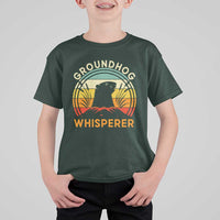 Funny Groundhog Whisperer T Shirt For Kid Retro Vintage Woodchuck Lover - Wonder Print Shop