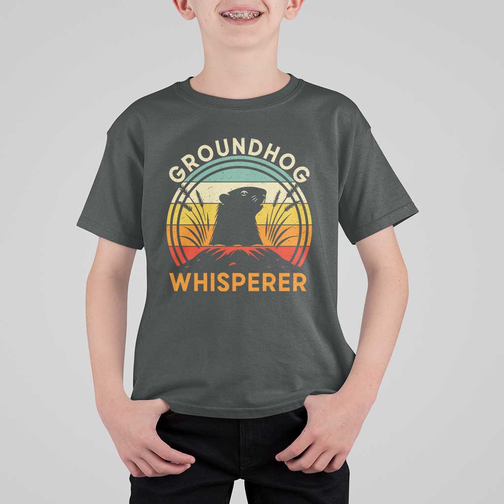 Funny Groundhog Whisperer T Shirt For Kid Retro Vintage Woodchuck Lover - Wonder Print Shop