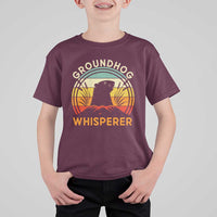 Funny Groundhog Whisperer T Shirt For Kid Retro Vintage Woodchuck Lover - Wonder Print Shop