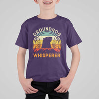 Funny Groundhog Whisperer T Shirt For Kid Retro Vintage Woodchuck Lover - Wonder Print Shop
