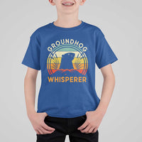Funny Groundhog Whisperer T Shirt For Kid Retro Vintage Woodchuck Lover - Wonder Print Shop