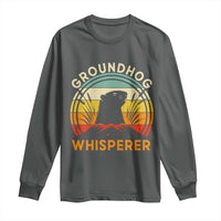Funny Groundhog Whisperer Long Sleeve Shirt Retro Vintage Woodchuck Lover - Wonder Print Shop