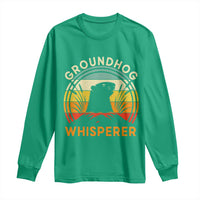 Funny Groundhog Whisperer Long Sleeve Shirt Retro Vintage Woodchuck Lover - Wonder Print Shop