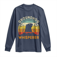 Funny Groundhog Whisperer Long Sleeve Shirt Retro Vintage Woodchuck Lover - Wonder Print Shop